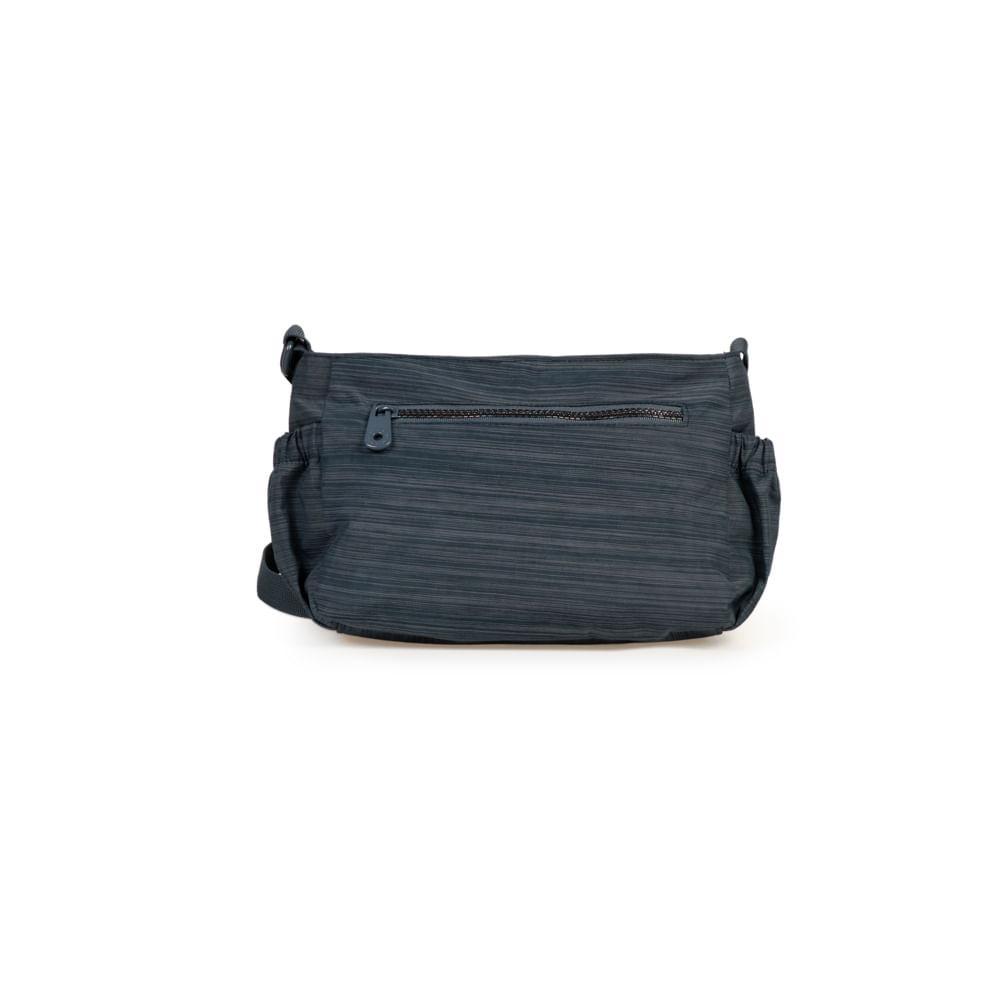 Bolsa Feminina Transversal Pequena Crinkle Chic Azul Escuro - 3