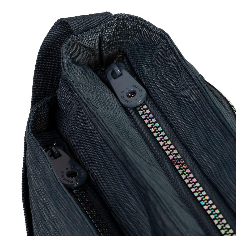 Bolsa Feminina Transversal Pequena Crinkle Chic Azul Escuro - 6