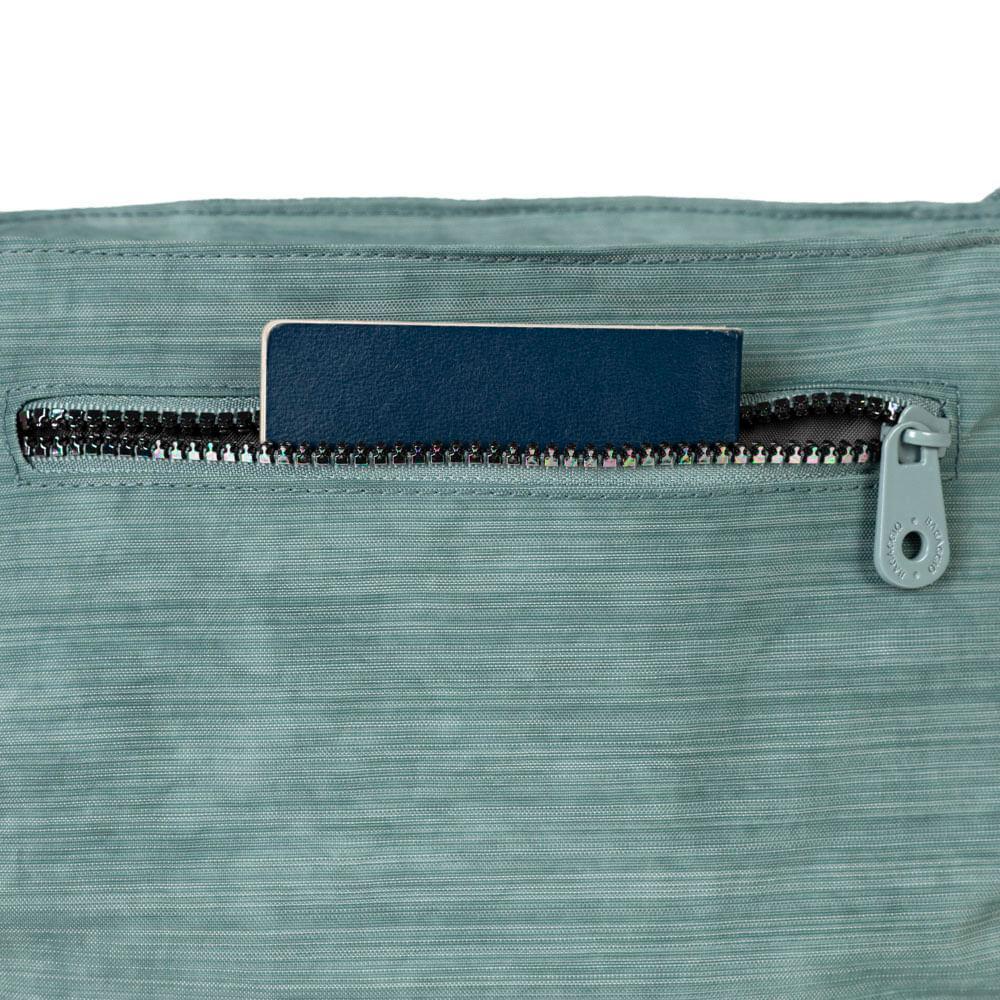 Bolsa Feminina Transversal Pequena Crinkle Chic Azul Claro - 7