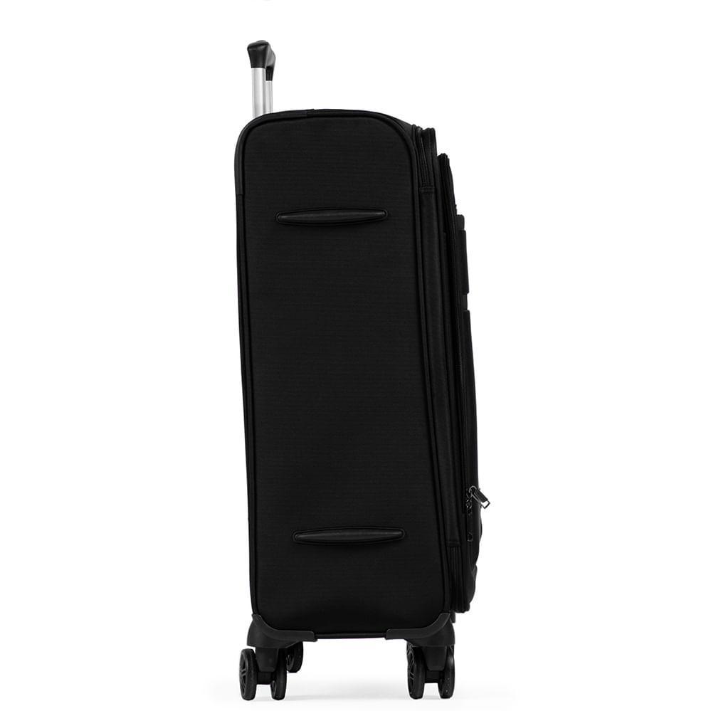 Mala Média Poliéster 4 Rodas Lyon Preta - 5