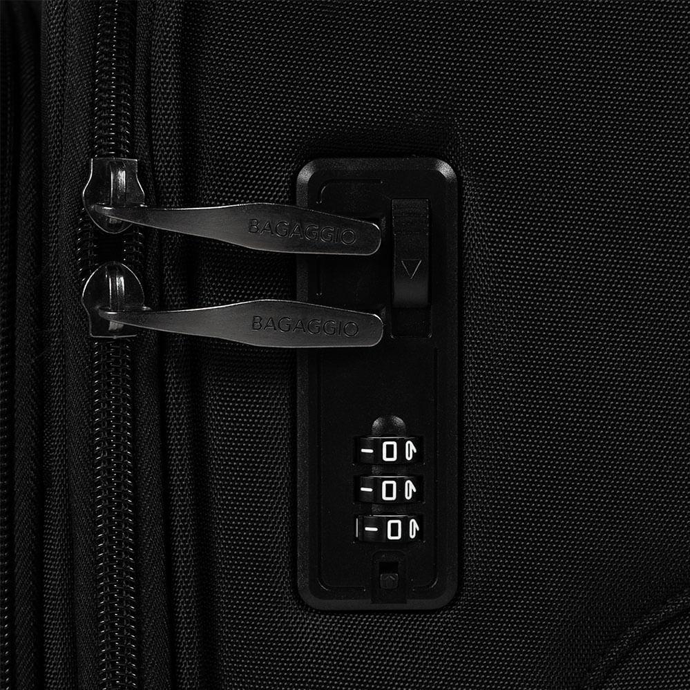 Mala Média Poliéster 4 Rodas Lyon Preta - 6