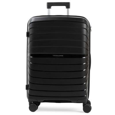 Mala Média 23 Kg Polipropileno 4 Rodas Rover Preta