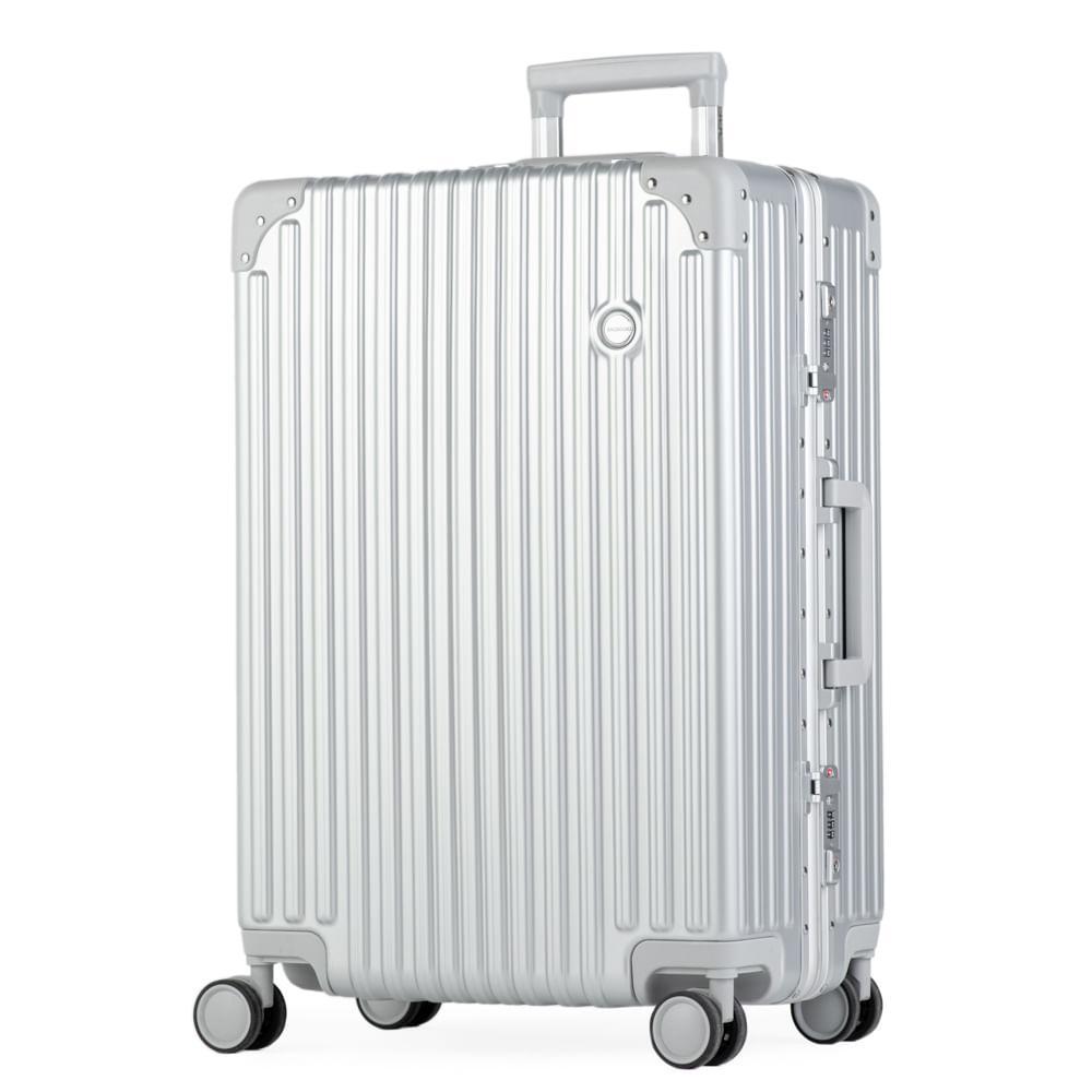 Mala Média de Policarbonato 4 Rodas Kyoto II Prata - 2