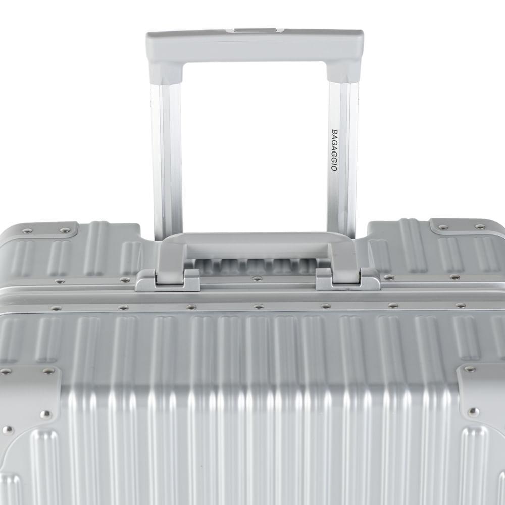 Mala Média de Policarbonato 4 Rodas Kyoto II Prata - 6