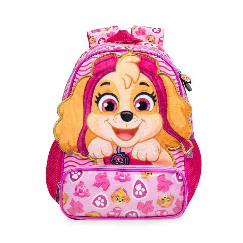 Mochila Escolar Feminina Patrulha Canina Skye Baby Rosa - 1
