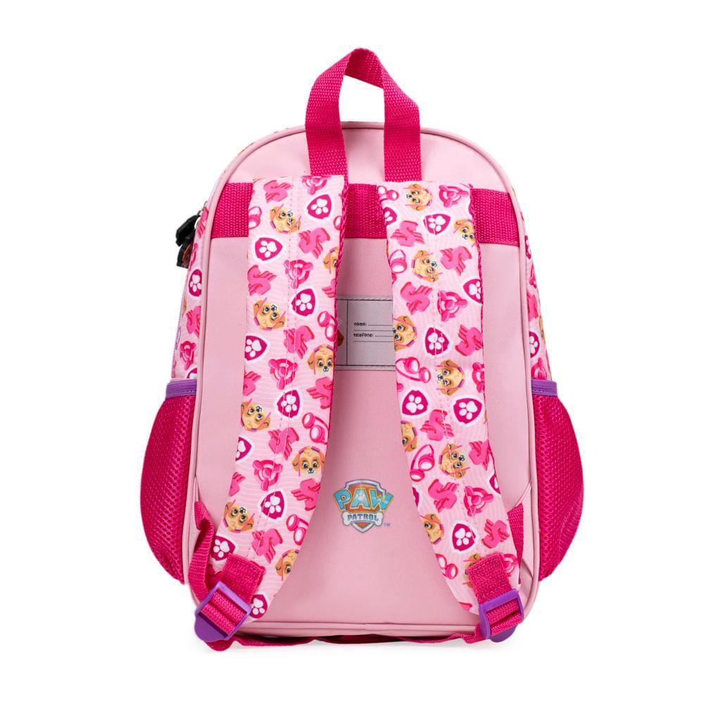 Mochila Escolar Feminina Patrulha Canina Skye Baby Rosa - 4