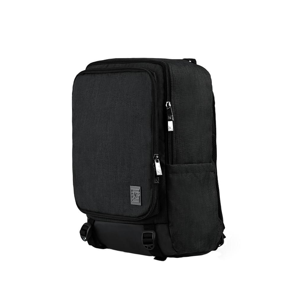 Mochila Masculina Executiva Para Notebook City Block Preta - 2