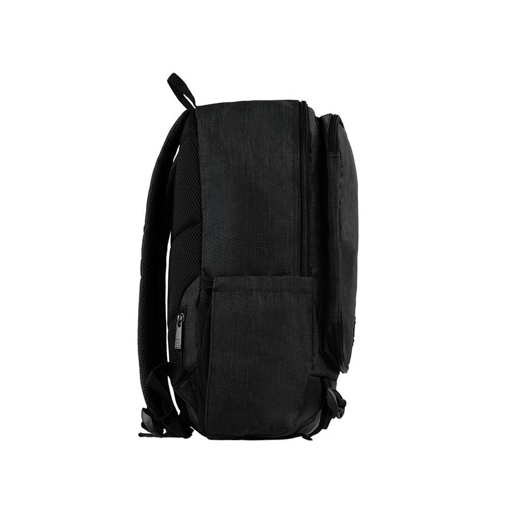 Mochila Masculina Executiva Para Notebook City Block Preta - 5