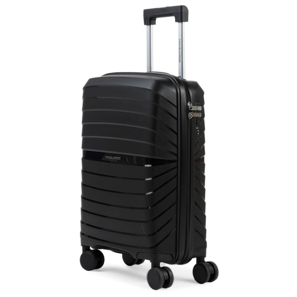Mala de Viagem Pequena 10 Kg Polipropileno 4 Rodas Rover Preta - 2