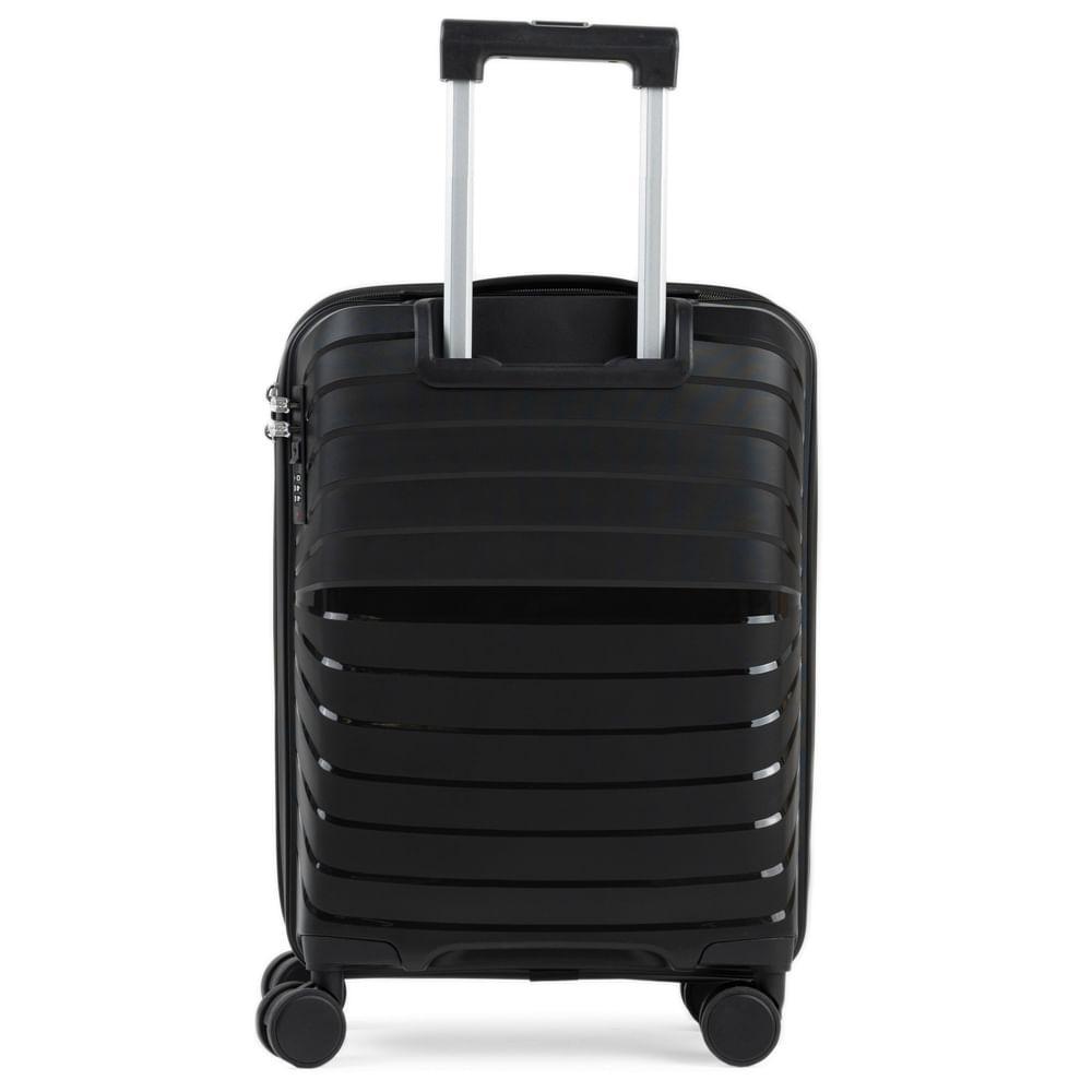 Mala de Viagem Pequena 10 Kg Polipropileno 4 Rodas Rover Preta - 4