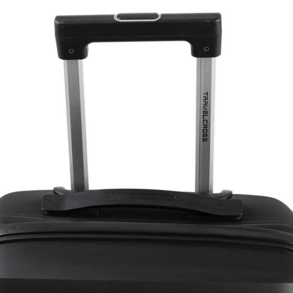 Mala de Viagem Pequena 10 Kg Polipropileno 4 Rodas Rover Preta - 7