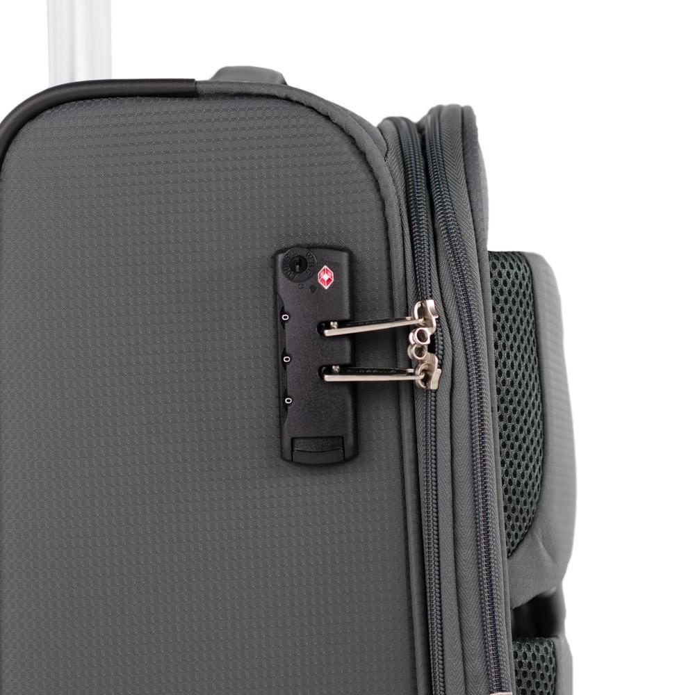 Mala Pequena Poliester 4 Rodas Verbier Swiss One 20.5 Cinza P - 6