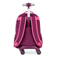 Mochila Escolar Juvenil Feminina 4 Rodinhas BG Duo Pop Rosa - 2
