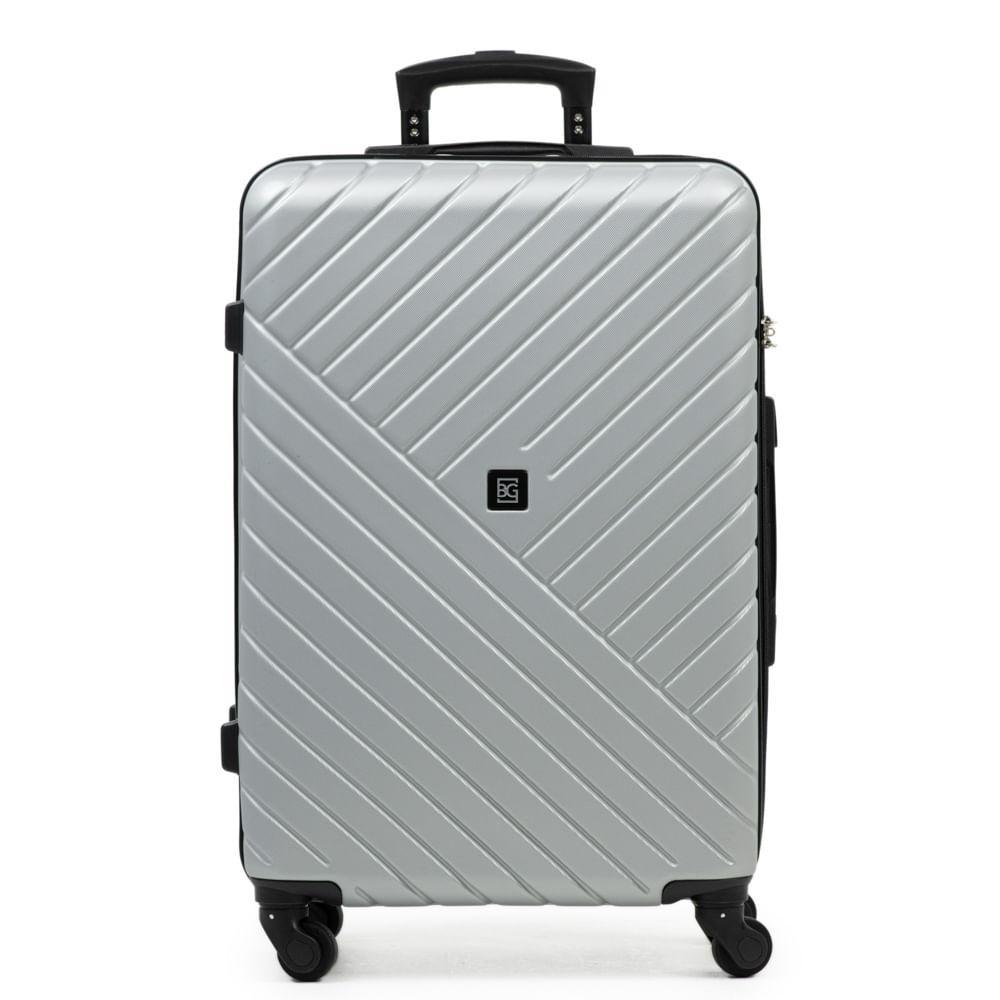 Mala Média ABS 4 Rodas Detroit Prata - 1