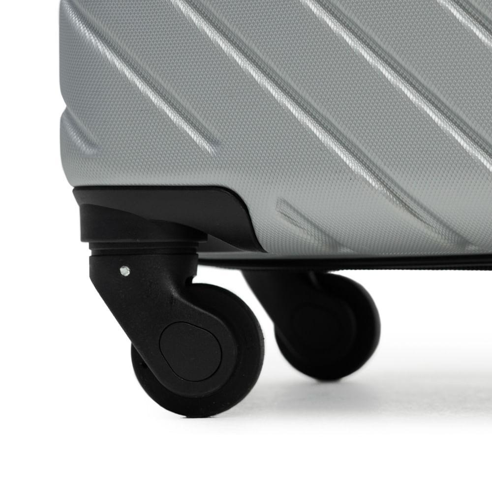 Mala Média ABS 4 Rodas Detroit Prata - 6