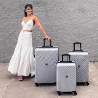 Mala Média ABS 4 Rodas Detroit Prata - 7