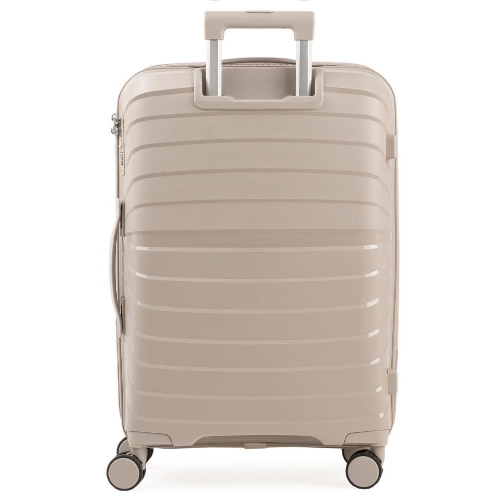 Mala Média 23 Kg Polipropileno 4 Rodas Rover Off White - 3