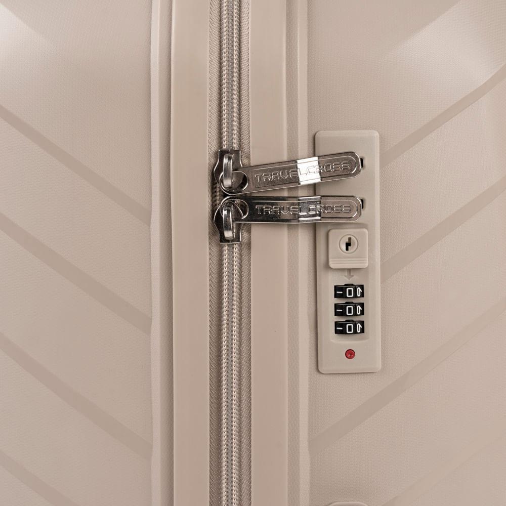 Mala Média 23 Kg Polipropileno 4 Rodas Rover Off White - 7