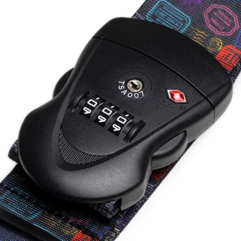 Cinta para Mala com Buckle de Cadeado Estampado - 3