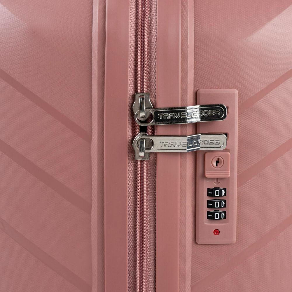 Mala de Viagem Grande 32 Kg Polipropileno 4 Rodas Rover Rose - 7
