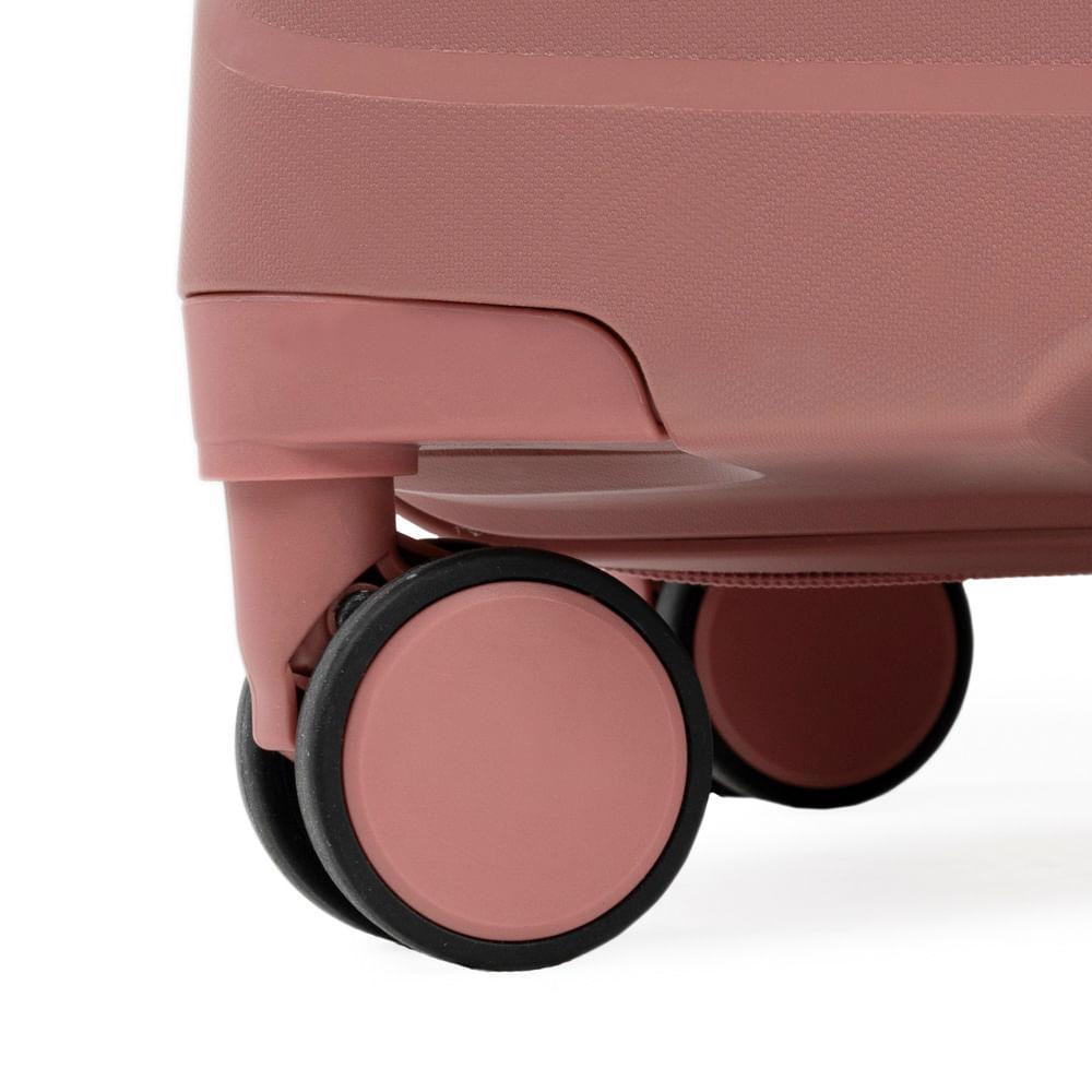 Mala de Viagem Grande 32 Kg Polipropileno 4 Rodas Rover Rose - 8