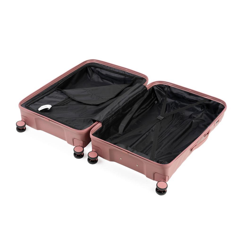 Mala de Viagem Grande 32 Kg Polipropileno 4 Rodas Rover Rose - 9