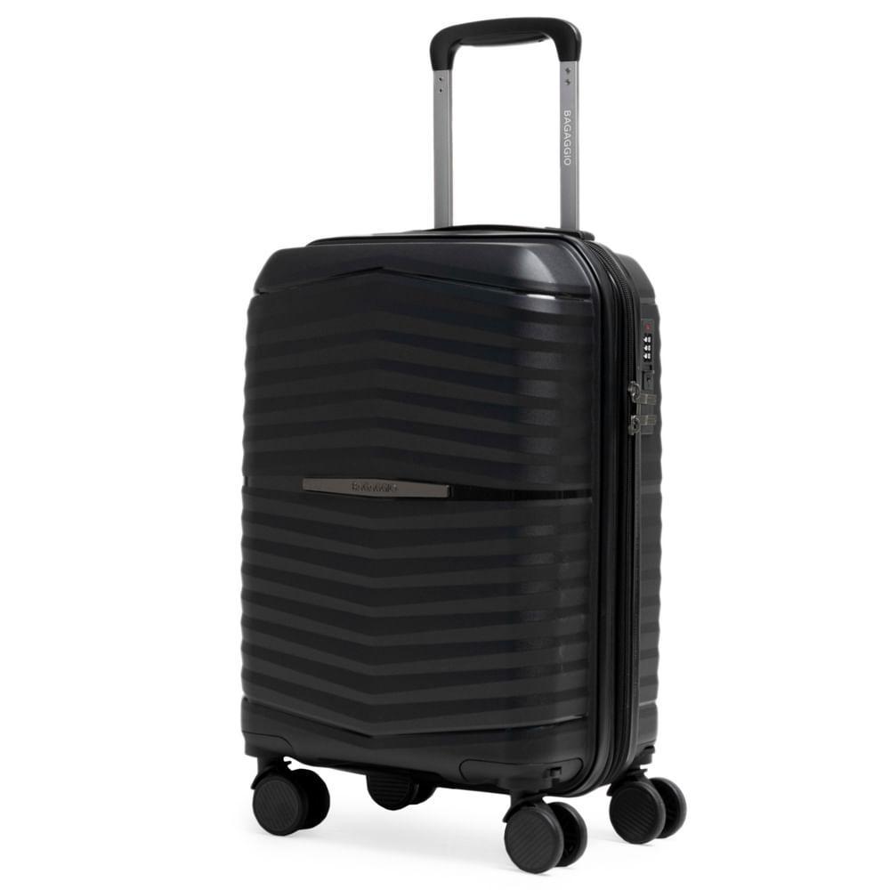 Mala de Bordo 10 Kg Polipropileno 4 Rodas Hong Kong Preta - 2