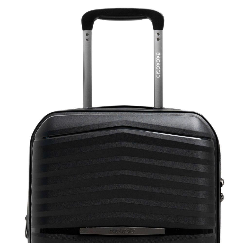 Mala de Bordo 10 Kg Polipropileno 4 Rodas Hong Kong Preta - 6