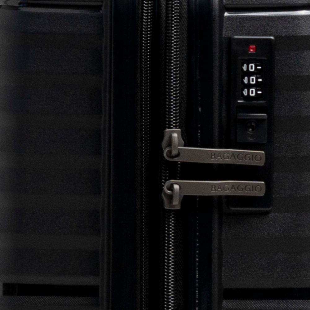 Mala de Bordo 10 Kg Polipropileno 4 Rodas Hong Kong Preta - 7