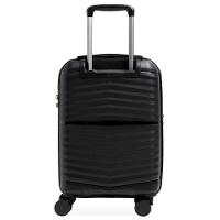 Mala de Bordo 10 Kg Polipropileno 4 Rodas Hong Kong Preta