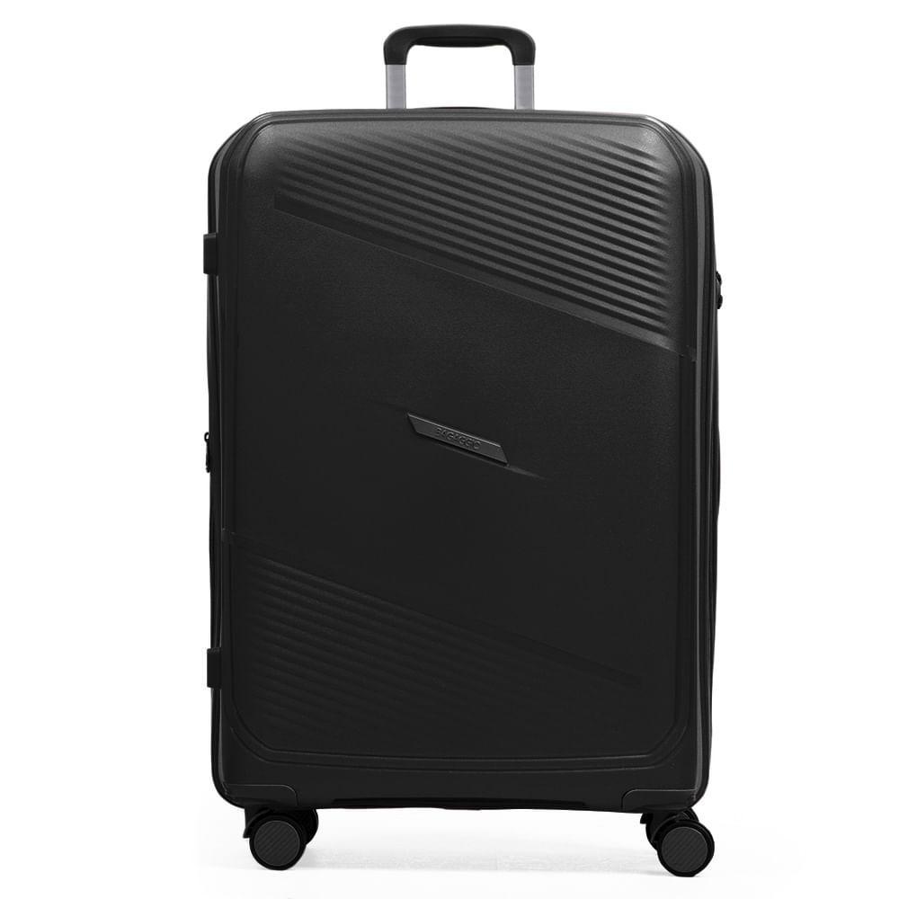 Mala de Viagem Grande 32 Kg Polipropileno 4 Rodas Seul Preta - 1