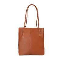 Bolsa de Ombro Feminina Grande de Couro Shopping Bag BG Caramelo