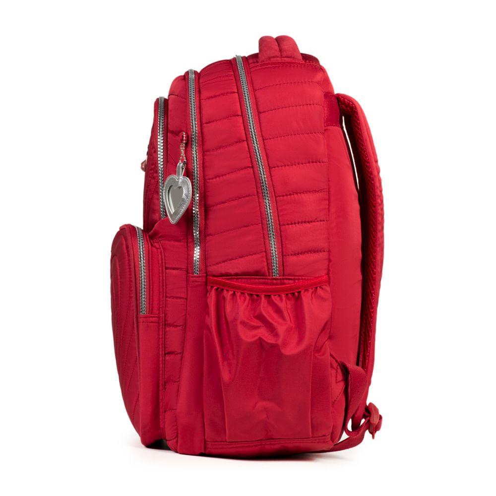 Mochila Escolar Feminina Juvenil BG GIRL Vermelho - 3