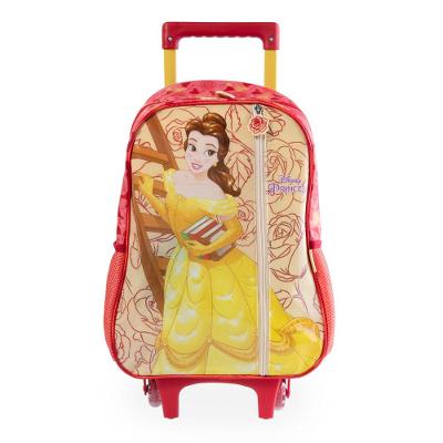 Mochila Escolar Feminina de Rodinhas Bela  Rosa