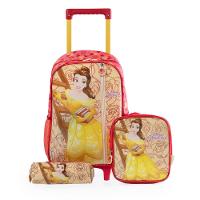 Mochila Escolar Feminina de Rodinhas Bela  Rosa - 7