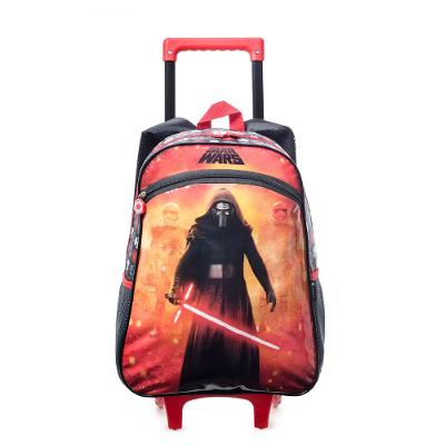 Mochila Infantil Masculina Star Wars com Rodinha Preta