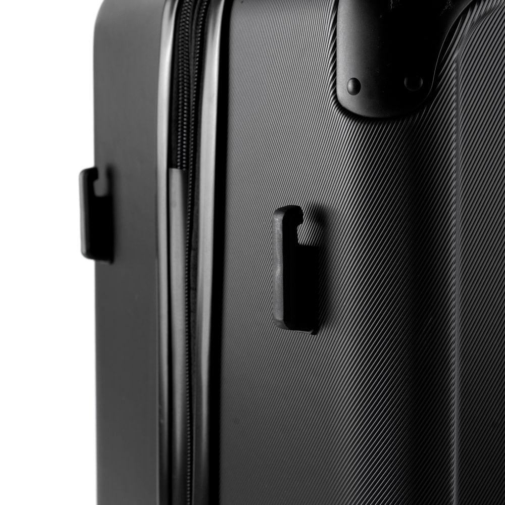 Mala de Viagem Grande 23 Kg ABS 4 Rodas Turquia II Preta - 10