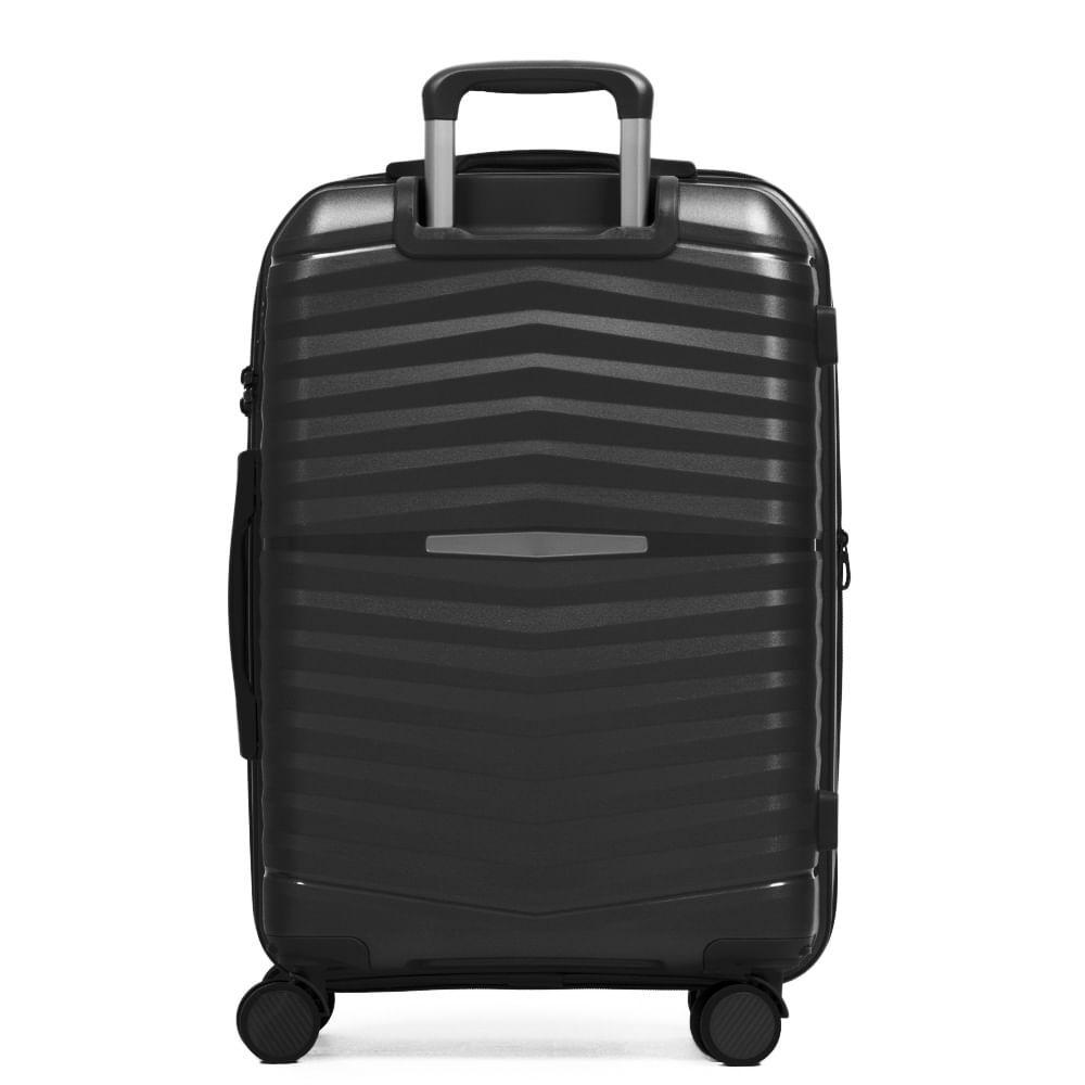 Mala Média 23 Kg Polipropileno 4 Rodas Hong Kong Preta - 4