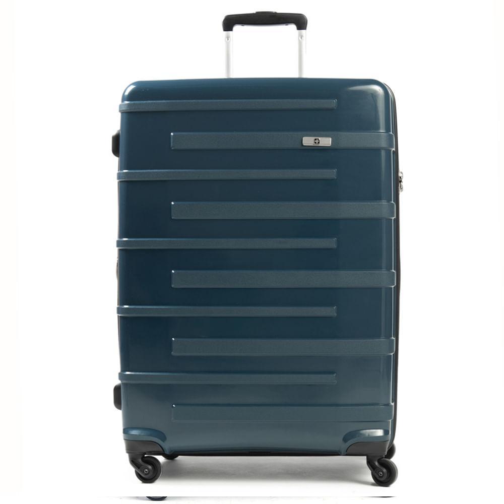 Mala Média Polipropileno 4 Rodas Suissewin Montreux Azul - 1