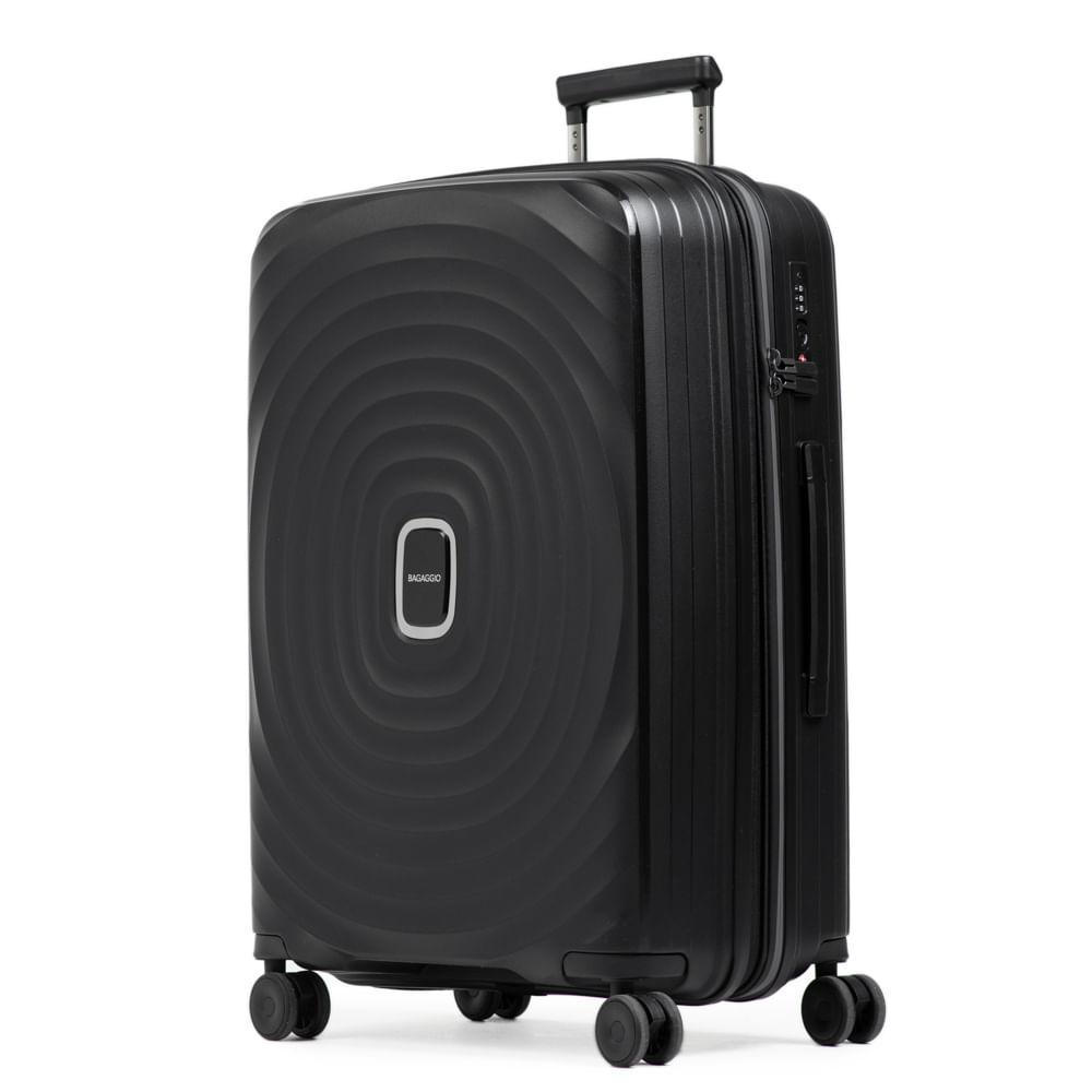 Mala Média Polipropileno 4 Rodas New York Preta - 2