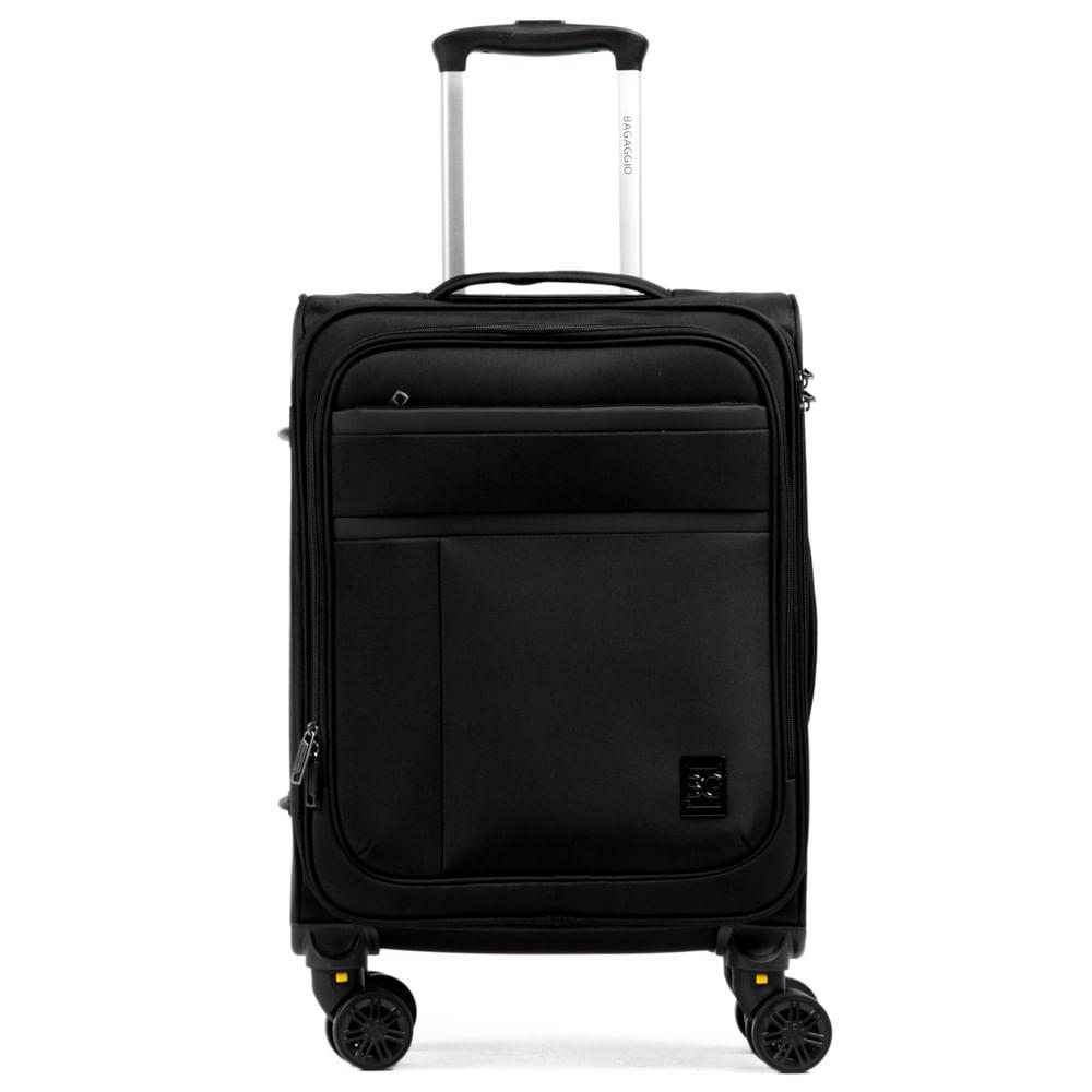 Mala Pequena Poliéster 4 Rodas Lyon Preta - 1