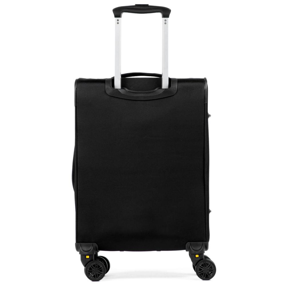 Mala Pequena Poliéster 4 Rodas Lyon Preta - 4