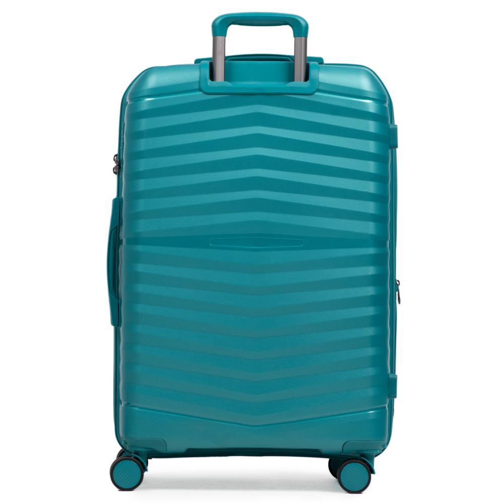 Mala Grande de Polipropileno 4 Rodas Hong Kong Verde - 4