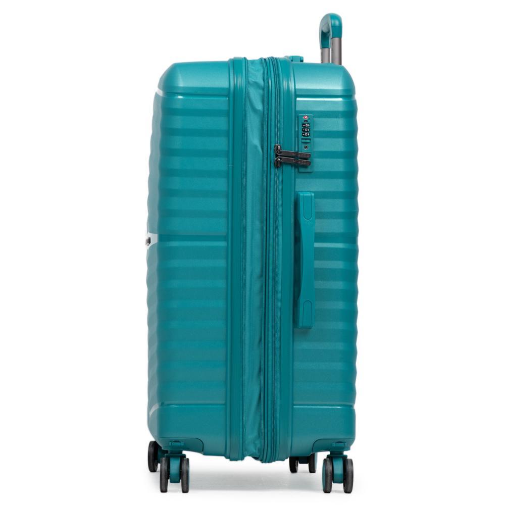 Mala Grande de Polipropileno 4 Rodas Hong Kong Verde - 5