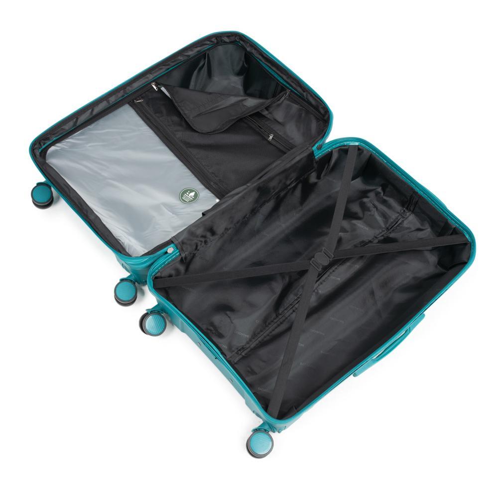 Mala Grande de Polipropileno 4 Rodas Hong Kong Verde - 9