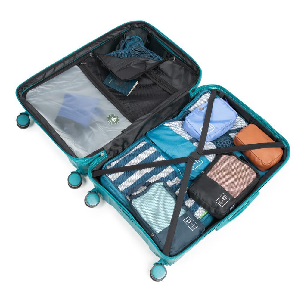 Mala Grande de Polipropileno 4 Rodas Hong Kong Verde - 10