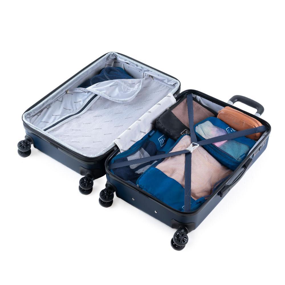 Mala Média 23 Kg ABS 4 Rodas Turquia II Azul Marinho - 10