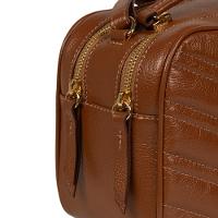 Bolsa Feminina Transversal Couro Média Zig Zag Matelasse Caramelo - 5