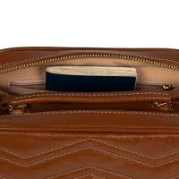 Bolsa Feminina Transversal Couro Média Zig Zag Matelasse Caramelo - 8