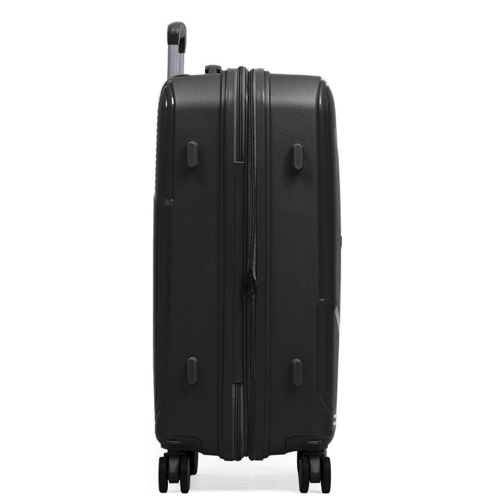 Mala Média 23 Kg Polipropileno 4 Rodas Seul Preta - 4